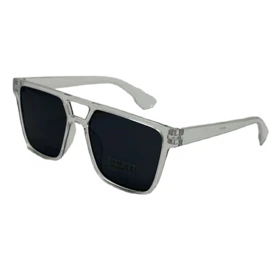 عینک آفتابی مشکی فریم شفاف مستطیلی