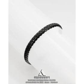 دستبند مشکی مردانه Texture Bracelet K01