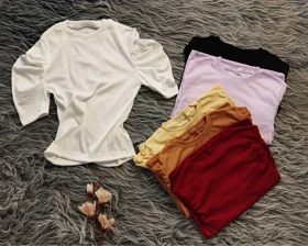 تیشرت آستین پیله دار زنانه کد 403026