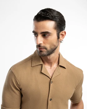 ام کی کالکشن پیراهن آستین کوتاه mk-25232-mustard
