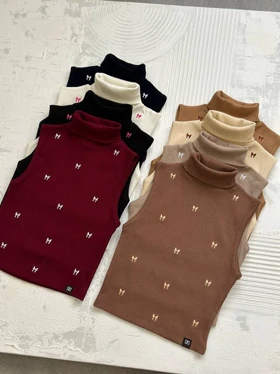 کراپ تاپ یقه اسکی پاپیونی