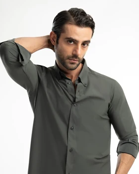 ام کی کالکشن پیراهن آستین بلند mk-23577-green