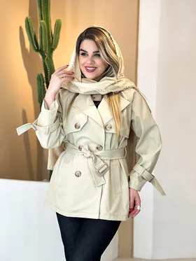 بارانی کوتاه کرم 010201