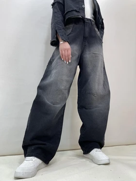 شلوار جین زنانه بالونی کمردار