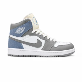کفش و کتانی مردانه ساق‌دار مدل NIKE JORDAN 1 رنگ طوسی آبی کد 2425