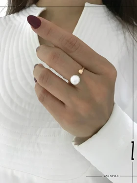 انگشتر کاف گوی و مروارید