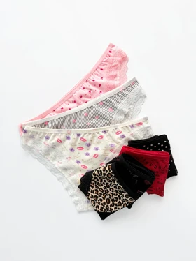 شورت اسلیپ نخ پنبه کنار تور طرحدار میسپل Misspel