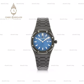 ساعت مچی اودمار پیگه بند مشکی صفحه سرمه ای Audemars Piguet