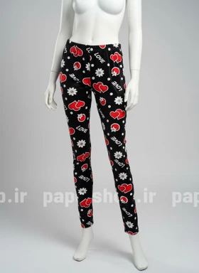 شلوار مخمل استیکردار طرح قلب