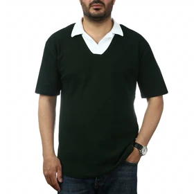 پولوشرت آستین کوتاه یقه شکاری مردانه سیزر مدل 15611245