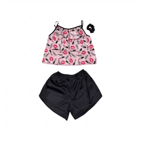 ست نیمتنه و شلوارک طرح ماتیک 099