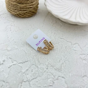 گوشواره زنانه طرح ورساچه شیک و باکیفیت Xuping