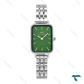 ساعت DW زنانه مستطیلی استیل صفحه سبز DW-6187-L