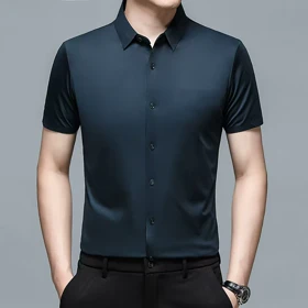 پیراهن غواصی آستین کوتاه سبز یشمی مردانه فول کش اعلا درجه یک#