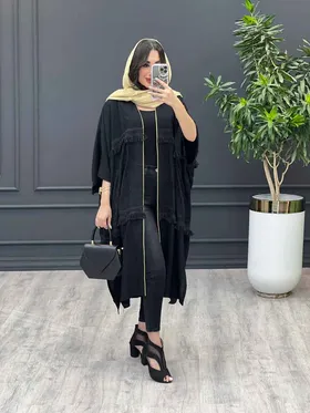 مانتو عبایی ریش دار