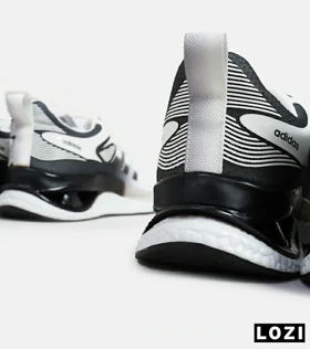 کفش کتانی مردانه سفید مشکی Adidas running shoes disk