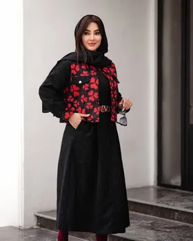 کت دامن مخمل دوجیب یه ایستاده کد 2485