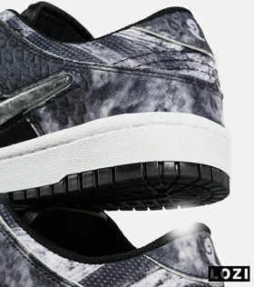 کفش کتانی مردانه و زنانه مشکی زغالی NIKE dunk low steam puppet مدل 7234