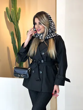 بارانی کوتاه مشکی 010201