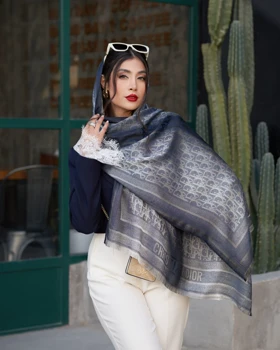 شال نخ ابریشم طیفی دیور 20541