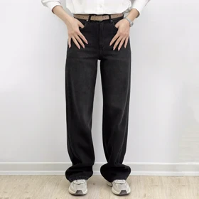 شلوار جین نیم بگ 1007505