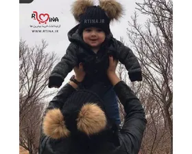 کلاه بافت دخترانه و زنانه دو پوم
