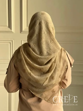 روسری حریرگلدوزی پاپیون