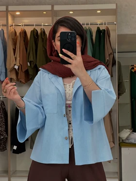 شومیز لینن آستین چاک