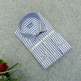 پیراهن راه راه آستین بلند مردانه – قواره کلاسیک