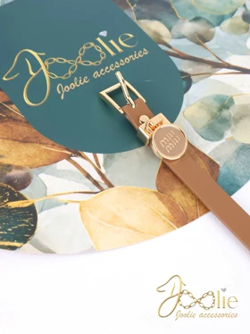 دستبند چرمی زنانه miu miu کد B2140 (کرم)