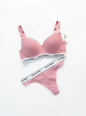 ست شورت بکلس و سوتین فنر دار نخ پنبه کلوین کلاین Calvin Klein