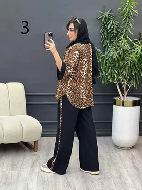 ست مانتو و شلوار تک جیب طرح دار