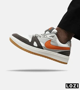 کفش کتانی مردانه طوسی سفید قرمز نایک NIKE SB