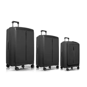 چمدان وارداتی هادایز مدل HADIZE - HZD001 SERIES POLYPROPYLENE سری 3 عددی (مشکی)