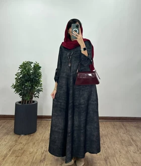 پیراهن مانتویی بلند سوپر کلوش فریال 3