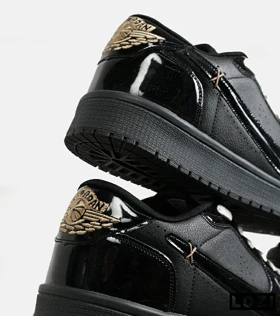 کفش کتانی مردانه و زنانه مشکی ورنی NIKE jordan 1