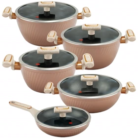 سرویس قابلمه 10 پارچه طرح فورج کد FR07 (مسی)