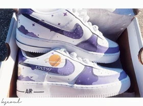 کفش اسپرت کاستوم کتانی ایرفورس air force طرح bts 134340 نایک nike کد 162421