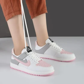 کفش و کتانی زنانه مدل دو نایک رنگ طوسی صورتی مدل نایک NIKE
