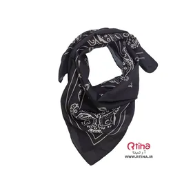روسری مینی اسکارف دخترانه جدید طرح بته جقه (زمینه مشکی)