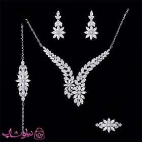 سرویس نقره زنانه طرح جواهر وزن 14/6 گرم کد 5950