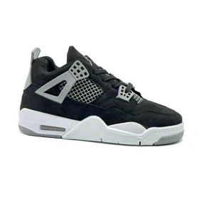 کفش کتانی ساق‌دار مردانه مشکی Nike air jordan 4