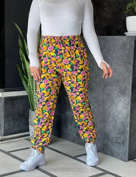 شلوار طرحدار رنگارنگ کد : 009921