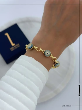 دستبند سه گوی چشم نظر