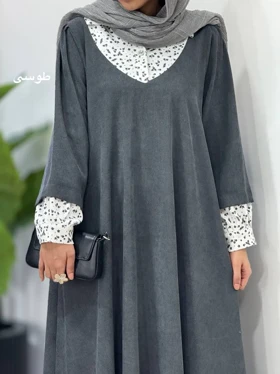 پیراهن مانتویی بلند نورین 7