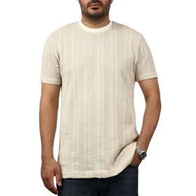 تیشرت آستین کوتاه بافت مردانه سیزر مدل 15512057