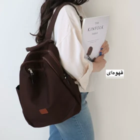 کوله پشتی دخترانه مدل تابان (قهوه ای)
