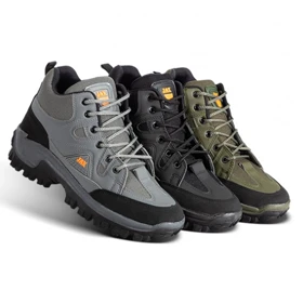 کفش ساق‌دار مردانه طوسی مدل JAX