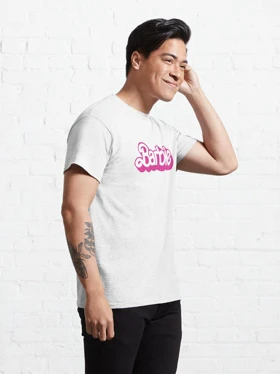 تیشرت لانگ دخترانه Barbie تیشرت لانگ دخترانه باربی طرح White Pink Logo