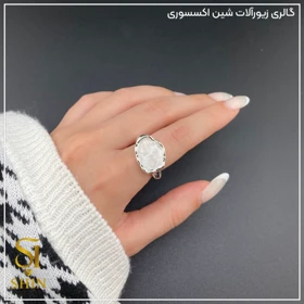 انگشتر زنانه میناکاری شده / ابکاری نقره کد azm13